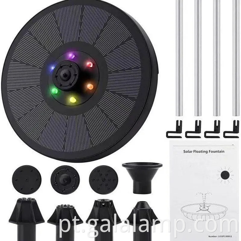 Bomba de fonte de jardim movida a energia solar ecológica para espaços tranquilos